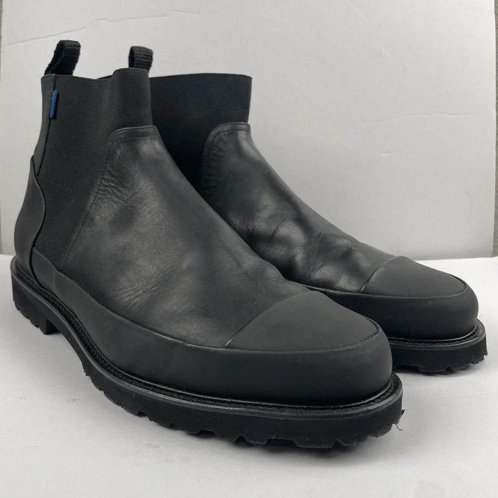 Jack Erwin Armored Chelsea Boots Mens Black Leather Winter Combat - Size 11.5